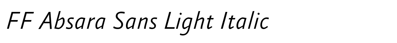 FF Absara Sans Light Italic